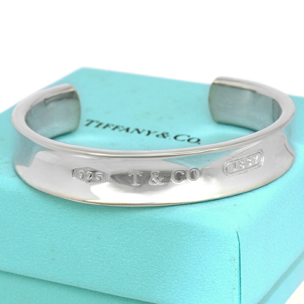 Tiffany & Co. Sterling Silver T&CO Hallmark Open Cuff Bracelet - Silver